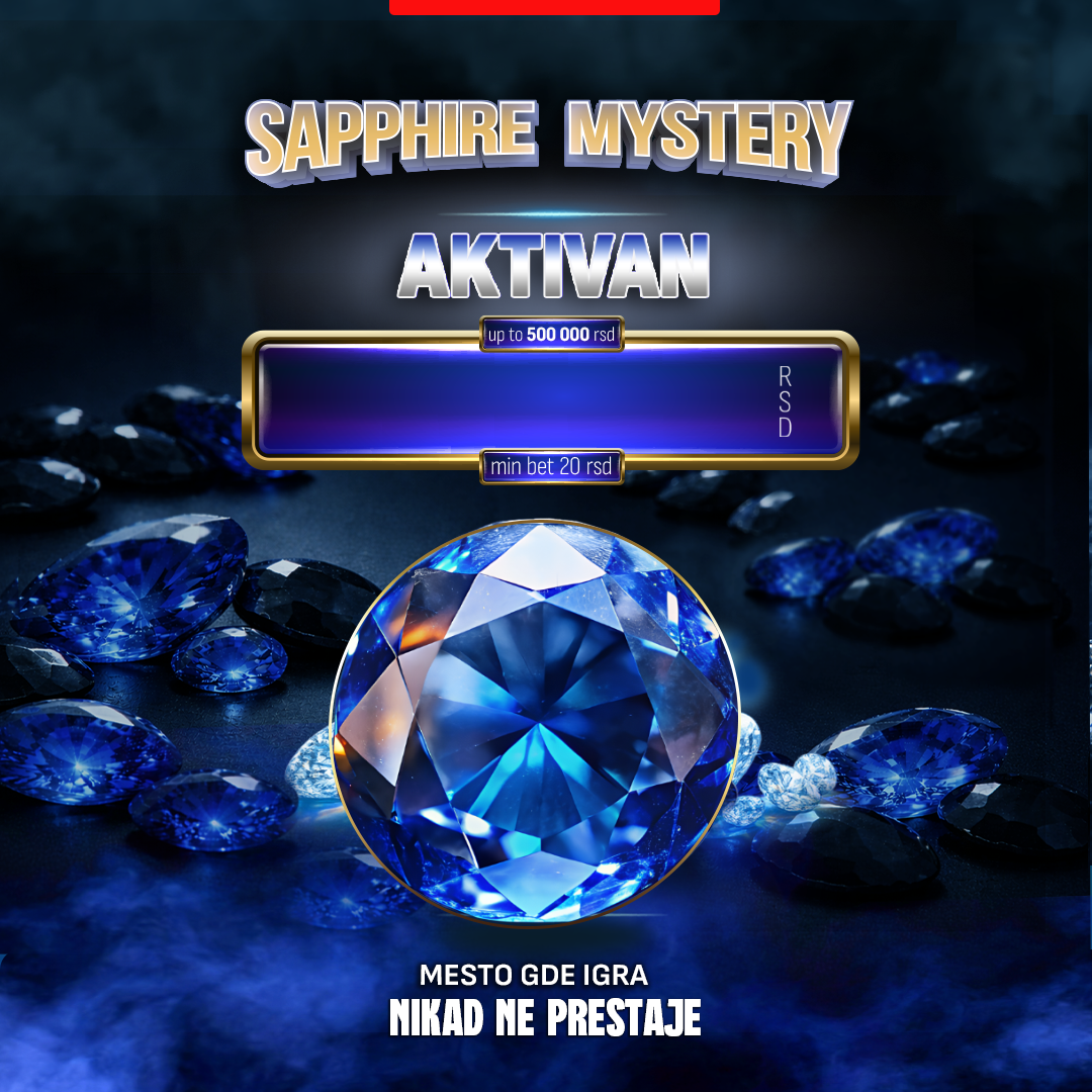 Sapphire Mystery jackpot aktivan
